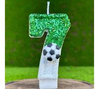 Bougies d'anniversaire numériques et alphabétiques créatives à la mode 0-9, faites main pour gâteau d'anniversaire, décoration de fête et de festival en vert, blanc, multicolore, paillettes, motif pel