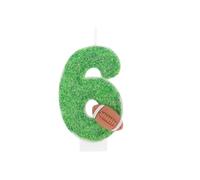 Bougies D'Anniversaire Numéro 6, De Rugby Décoration De Gâteau Topper, Vert