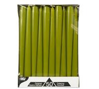 Bougies de chandelier - PAP STAR - Ø 2,2 cm - Hauteur 25 cm - Vert olive - Intérieur