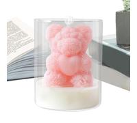 Bougies de Saint-Valentin - Décoration de vacances en forme d'ours en forme de cœur - Pour conjoints, petits amis, petites amies, dîners, rendez-vous, demande en mariage, table de chevet, coiffeuse