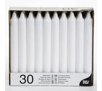 Bougies de table - PAP STAR - Ø 2,15 cm - Hauteur 19,6 cm - Couleur blanc - 1 bougie