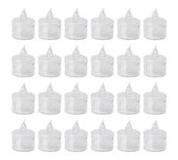 Bougies Décoratives Sans Flamme,Bougies LED Sans Flamme,Fausse bougie électrique claire | Petites bougies LED clignotantes à piles 24X, adaptées aux mariages, aux tables à manger et à la décoration de