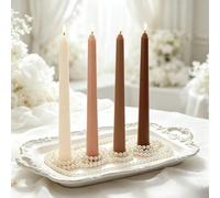 Bougies dégradé café moka 10 pouces, pack 4/8/12, bougies de dîner sans fumée sans coulure à longue durée de combustion, décoration de mariage bohème neutre, décoration de table rustique pour la maiso