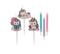 Dekora Design – Set de bougies d'anniversaire Licorne – 15 bougies