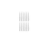 Bougies en cire blanches, lot de 12, torsadées, auto-extinguibles - Bloomingville, Twist - H11 cm