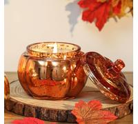 Bougies en forme de citrouille, bougies parfumées à la citrouille, bougie d'automne pour Thanksgiving, cadeau d'automne, décorations pour la maison, 340,2 g, ferme
