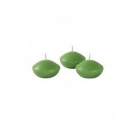 Bougies flottantes diamètre 4,5 cm hauteur 2,7 cm - 20 pièces - Couleur pistache - Cereria Di Giorgio