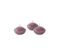 Bougies flottantes diamètre 4,5 cm hauteur 2,7 cm - 20 pièces - Couleur Prune - Cereria Di Giorgio