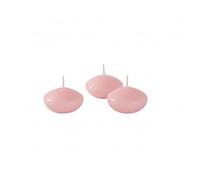 Bougies flottantes diamètre 4,5 cm hauteur 2,7 cm - 20 pièces - CouleurRose Poudre - Cereria Di Giorgio