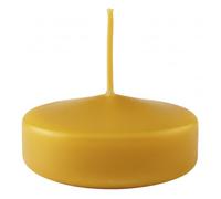 Bougies flottantes grandes, diamètre 7 cm, 12 pièces - Moutarde