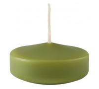 Bougies flottantes grandes, diamètre 7 Cm, 12 pièces - Vert Olive