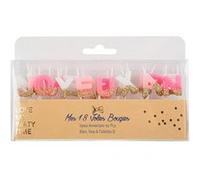 bougies joyeux anniversaire 2.1cm blanc rose or - artifetes 79618 Multicolore G