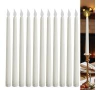 Bougies LED, 12 Pièces Bougies Chandelier LED Flamme Vacillante, Blanc Fausse Bougie Electrique Décorative pour Pâques, Anniversaire, Fête D'Anniversaire, Mariage