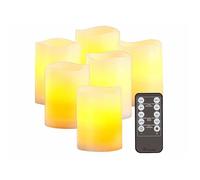 Bougies LED - BRITESTA - 6 bougies - Cire véritable - Intensité variable - Flamme vacillante