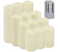 Bougies LED effet flame Platyne (x12) Blanc TU
