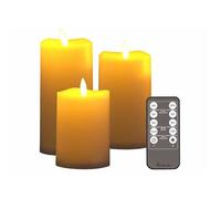 Bougies LED télécommandées - Britesta - Blanc chaud - 3 pièces - Luminosité variable - Minuterie