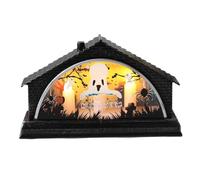 Bougies Lumineuses D'Halloween Lumière LED Sans Flamme en Résine Forme | Décorations D'Halloween Pour L'Intérieur Pour Extérieur Mariage Fête D'Automne Demande Shower Maison Salle De Bain C