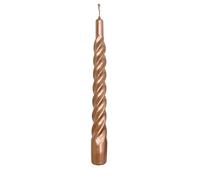 Bougies métalliques tortillon Ø 2,2 cm H. 21 cm - 6 pièces - Rose doré