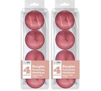 BOUGIES METALLISEES FLOTTANTES ROSE GOLD (Lot de 2)