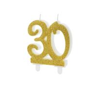 Bougies numéro pailletées, pour anniversaire, (30 ans (référence SCU5-30-019)
