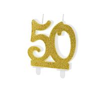 Bougies numéro pailletées, pour anniversaire, (50 ans (référence SCU5-50-019)
