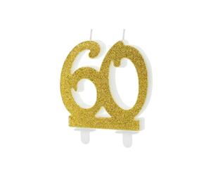 Bougies numéro pailletées, pour anniversaire, (60 ans (référence SCU5-50-019)