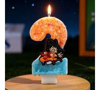Bougies numérotées Dragon Ball 0-9 avec confettis scintillants, décoration de gâteau d'anniversaire, thème Goku, cadeau pour les fans la zhu-7