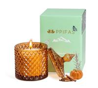 Bougies parfumées aux baies rouges baumier,cèdre et pin,bougies parfumées boisées,bougies de Noël,cadeaux de vacances,grande bougie en pot pour la maison,cire de soja (Citrouille magique)