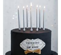 Bougies pour gâteau - 6 pièces par boîte, bougies crayon longue durée, design fin, idéal pour les célébrations d'anniversaire - ajoutez du charme aux tables de desserts, fournitures de décoration de g