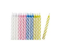 Bougies Rayées Multicolores Lot De 24 Pièces 9900757 Anagram Amscan
