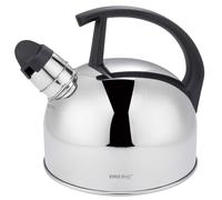 KINGHOFF KH-1896 Bouilloire sifflante en acier inoxydable Argenté brillant 1,5 l