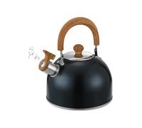 Bouilloire 3?L inox noire avec sifflet puissant