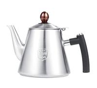 Bouilloire à Café et à Thé 1,2 L Cafetière Théière en Acier inoxydable avec Poignée en silicone Base épaissie (mat)