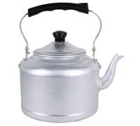 Bouilloire à Eau Bouillante en Aluminium, pour Foyer et Table | Finition Soignée, Style Artistique, Adaptée au Bois, au Gaz la Plaque Électrique, Argenté