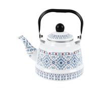 Bouilloire à eau - Théière portable en émail vintage, récipient de grande capacité, design de cuisinière classique robuste | Ustensiles de cuisine décoratifs élégants pour cours, porches,