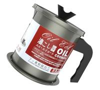 Bouilloire à Filtre à Graisse et Fer en Plastique 1,4 L | Récipient de Stockage pour Huile de Friture, Bec Verseur Pratique, Poignée Antidérapante, Usage la Cuisine