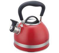 Bouilloire à gaz en acier inoxydable 1,8 L, petite, rouge, compatible induction,