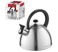 Bouilloire à induction Bouilloire à sifflet Bouilloire en acier inoxydable Bouilloire à thé Argent 2,5 l