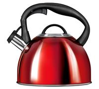 SMILE MCN-13/C1 Bouilloire Non Electrique Tous Feux dont Induction 3L Acier Inoxydable Poignée Non Chauffante Température Nécessite Pipe Rouge Brillant