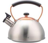 Bouilloire à Induction Théière Sifflet 2,3L Acier Inox. Retro, Poignée Cool Briebe I-Bronze Inox/ Bronze 15 G