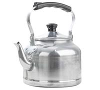 Bouilloire à Thé Domestique en Aluminium 3 L, Grosse Capacité | Finition Argentée Polie, Couvercle et Poignée, Usage Maison ou Bureau, Style Classique Robuste