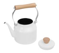 Bouilloire à Thé Émaillée 2,3 L Blanche, Sifflet, Multi-feux | Usage Maison ou Bureau, Grosse Capacité, Rappel Automatique à L’ébullition, Style Blanc
