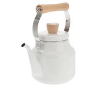 Bouilloire à Thé Émaillée 2,3 L pour Cuisinière, Blanche | Rappel Automatique à L’ébullition, Adaptée aux Sources de Chaleur Variées, pour Bureau et Restaurant