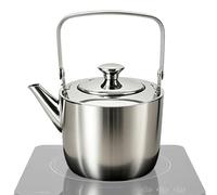 Bouilloire à Thé en Acier Inoxydable 1,3 L Théière Métallique Bouillante | Bouilloire De Camping Pour Maison Restaurant Appartement Cuisine Dortoir Bureau Et