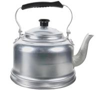 Bouilloire à Thé en Aluminium 4l Argenté, Grosse Capacité, Portable | Résistante à L'usure, Ouverture Large, pour Préparer le Thé et Chauffer L'eau des Amateurs de Café