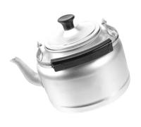 Bouilloire à Thé en Aluminium Épais 5l, Poignée Confortable | Sifflet Intégré, Fond Résistant à Chaleur, Usage Familial, Finition Argentée, Pratique et Portable