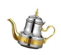 Bouilloire à thé robuste en acier inoxydable de Styles arabes de 1, 2 l avec becs verseurs lisses, cafetière à thé de mode orientale