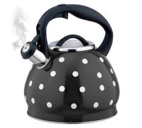 Bouilloire à thé sifflante pour cuisinière Bouilloire à thé en acier inoxydable de 3, 2 litres Théière pois avec poignée ergonomique Cool Touch, Utilisation d'été
