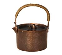 Bouilloire Artisanale En Cuivre Martelé, Avec Poignée Et Couvercle En Corde Isolante, En Cuivre Pur, Compatible Avec Toutes Les Plaques De Cuisson, 650 Ml / 900 Ml Pour 1 À 3 Tasses 650ml