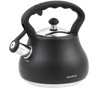 Bouilloire avec sifflet - KB-7446 - 2 7 L - Inox noir mat - Compatible induction